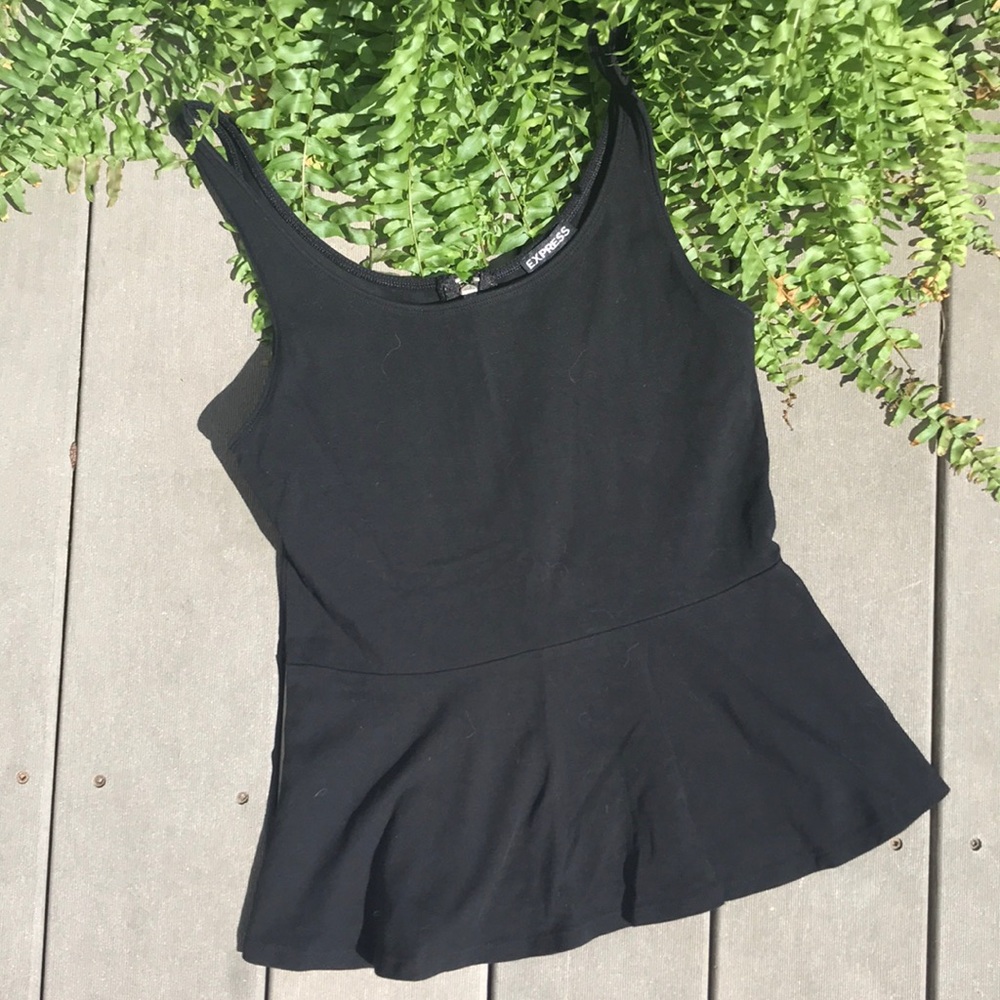 Black Peplum Top